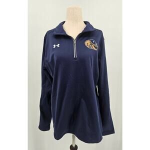 Under Armour Women's M Navy Loose Gateway Grizzlies Long Sleeve Quarter Zip